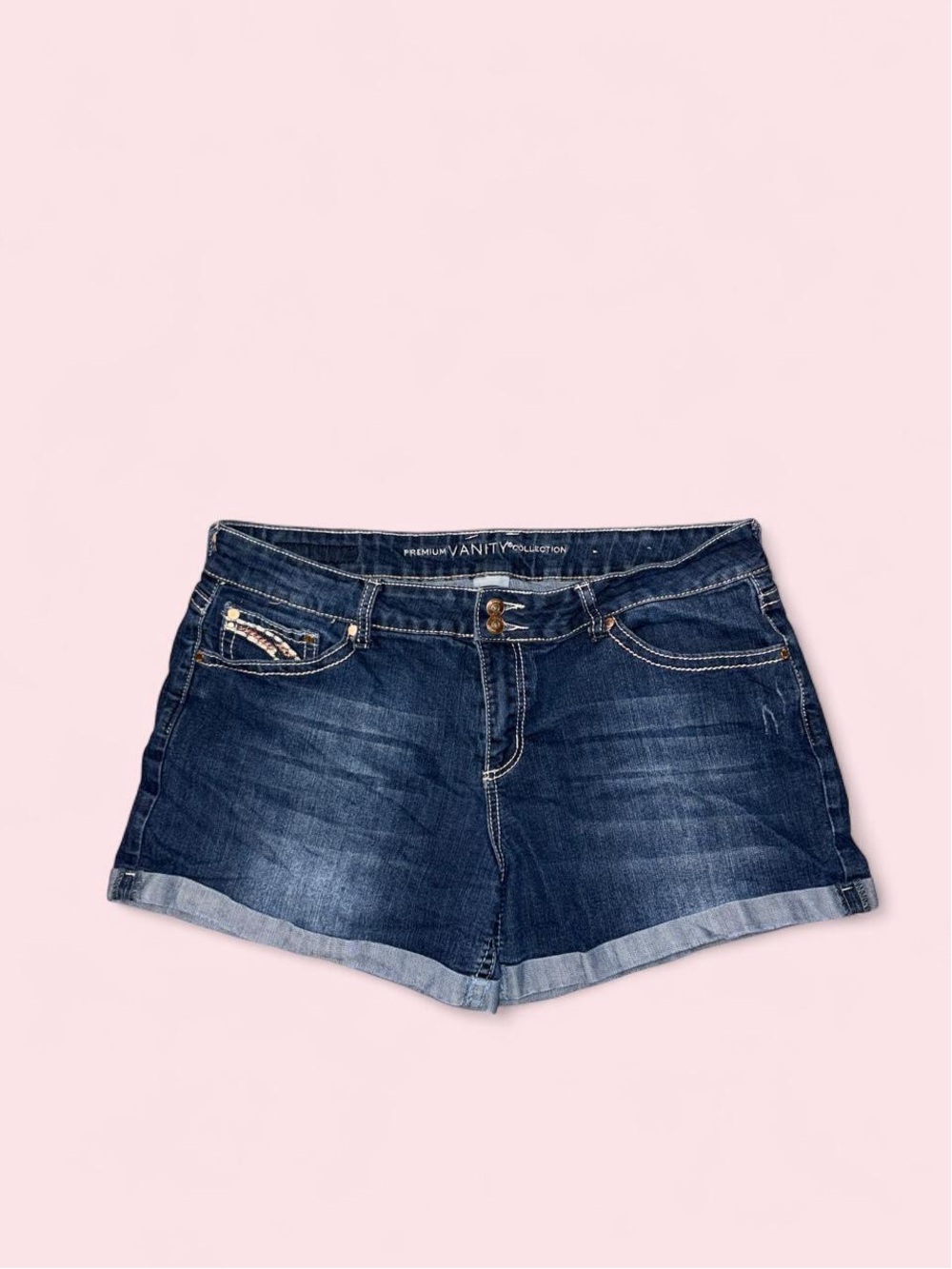 Vanity Denim Dark Blue Women's Denim Shorts